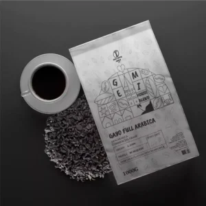 Kemasan premium biji kopi Arabika Gayo House Blend Creamy Gemi untuk menjaga aroma wangi.