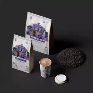 Kemasan biji kopi Pengalengan dengan One Way Valve untuk menjaga aroma earthy dan karamel.
