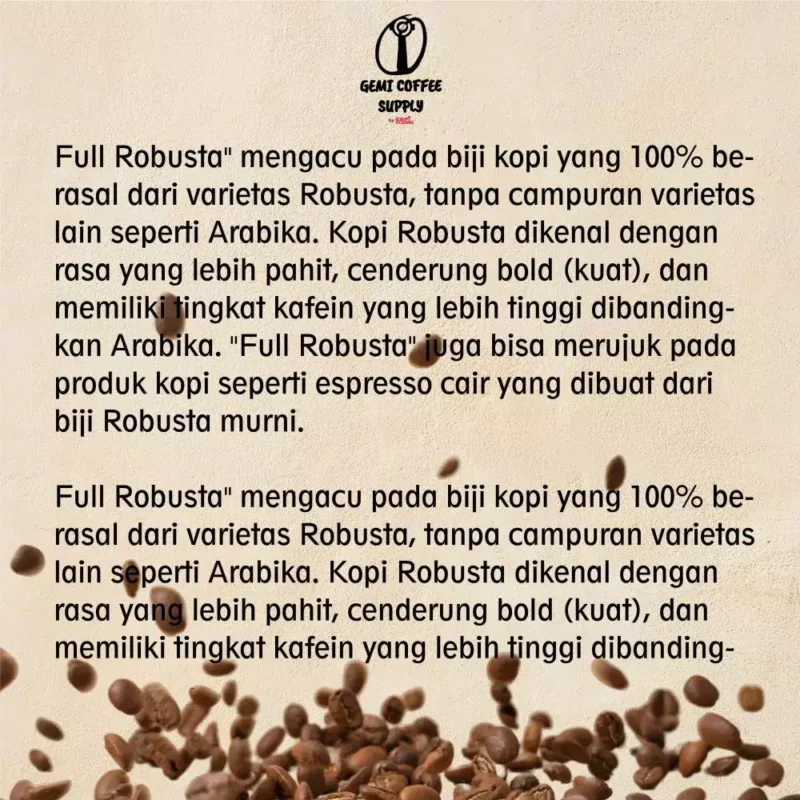 Kebun biji kopi robusta 100% di Temanggung, sumber kualitas dan body tebal untuk house blend kami.